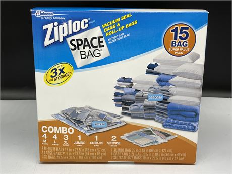 15 ZIPLOC SPACE BAGS