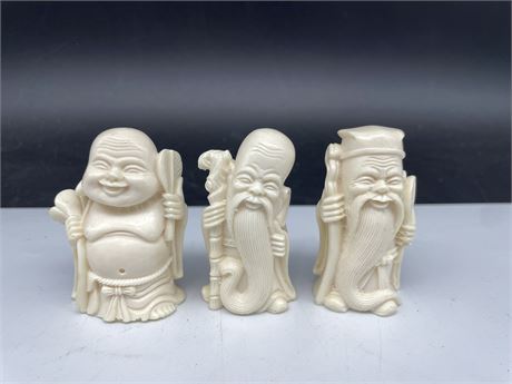 3 CHINESE FIGURES - 2”