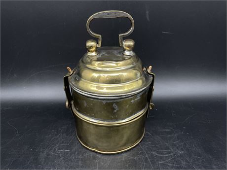 VINTAGE BRASS STACKING LUNCH BOX
