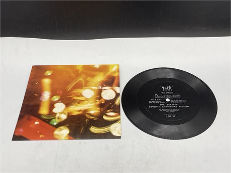 RARE - 10” BEATLES FAN CLUB 1969 CHRISTMAS FLEXI LP - VG+