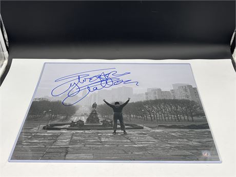 SYLVESTER STALLONE SIGNED 16”x20” ROCKY PHOTO W/ COA