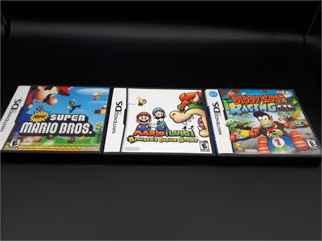 DIDDY KONG RACING & TWO MARIO GAMES - NINTENDO DS