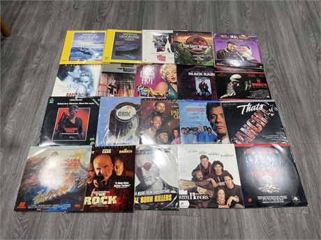 COLLECTION OF 20 12” LASERDISCS, VARIOUS TITLES