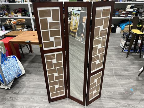 MIRRORED / PICTURE HOLDER ROOM DIVIDER (42”x65”)