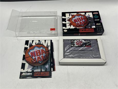 NBA JAM - SNES COMPLETE WITH BOX & MANUAL - EXCELLENT CONDITION