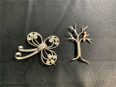 2 STERLING 925 BROOCHES