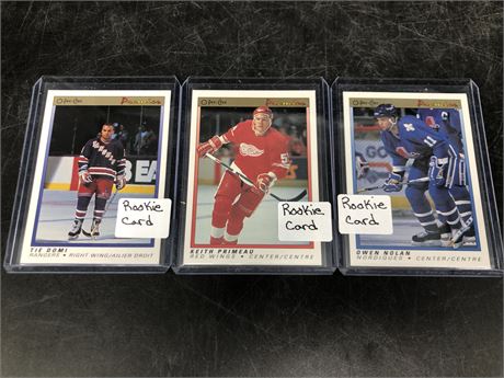 3 ROOKIE CARDS