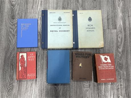 LOT OF VINTAGE MILITARY / ARMY HARD COVER BOOKS