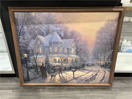 LARGE PUZZLE PIECE PICTURE BY THOMAS KINKADE (46”x37”)