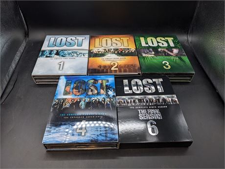 LOST SEASONS 1, 2, 3, 4 & 6 - VERY GOOD CONDITION - DVD
