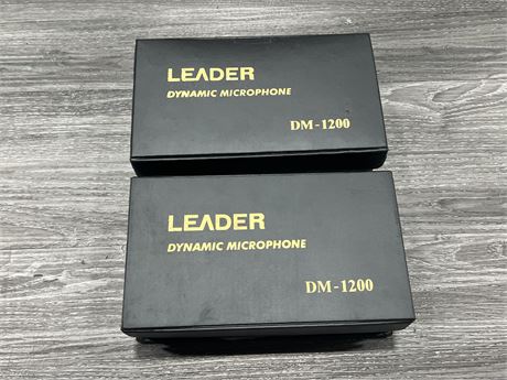 2 LEADER DYNAMIC MICROPHONES DM-1200