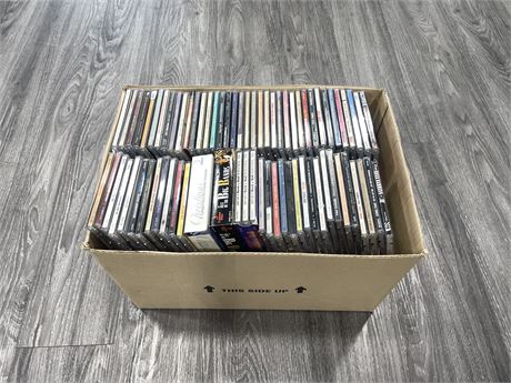 BOX OF APPRX 165CDS - MISCELLANEOUS TITLES - MAINLY COUNTRY - DISCS ARE CLEAN