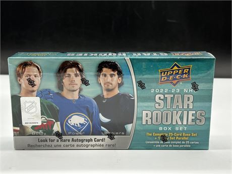 2022-23 UPPER DECK NHL STAR ROOKIES HOCKEY CARD COMPLETE BOX SET