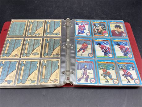 BINDER OF 79/80’ OPC NHL SET (Missing cards, no Gretzky)