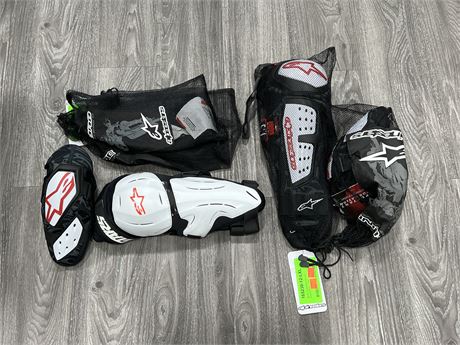 2 SETS OF NEW MOTO PADS - ELBOW & KNEE SIZE L/XL & S/M