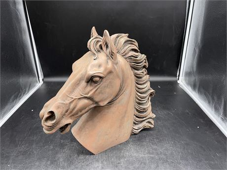 HORSE HEAD SCULPTURE 15” TALL