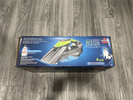 NEW BISSELL LITTLE GREEN PET STAIN ERASER CORDLESS CARPET & UPHOLSTERY CLEANER