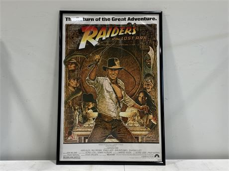 RAIDERS OF THE LOST ARK FRAMED MOVIE POSTER (28”X40”)