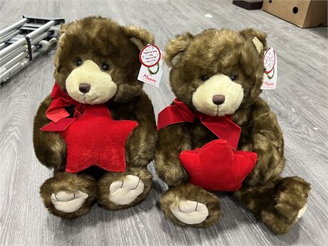 2 NEW GUND TEDDY BEARS