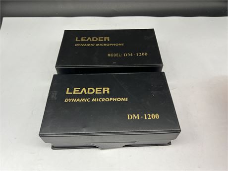 2 NEW OPEN BOX LEADER DYNAMIC MICROPHONE DM-1200