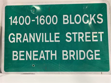 GRANVILLE STREET SIGN