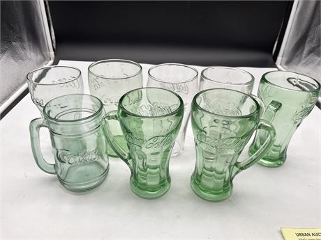 8 COCA COLA COLLECTOR GLASSES