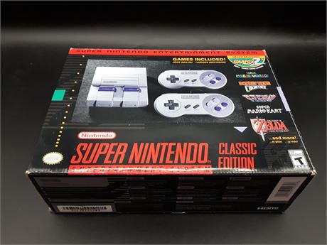 SUPER NINTENDO CLASSIC (MODDED WITH 100+ GAMES) - CIB