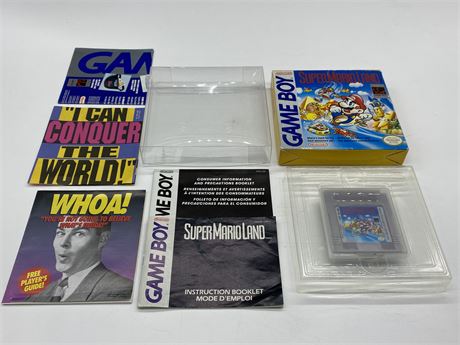 SUPER MARIO LAND - GAMEBOY COMPLETE W/BOX & MANUAL - EXCELLENT CONDITION