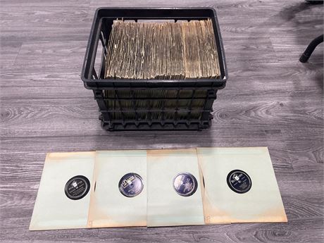 CRATE OF VINTAGE 78RPM RECORDS - CONDITION VARIES