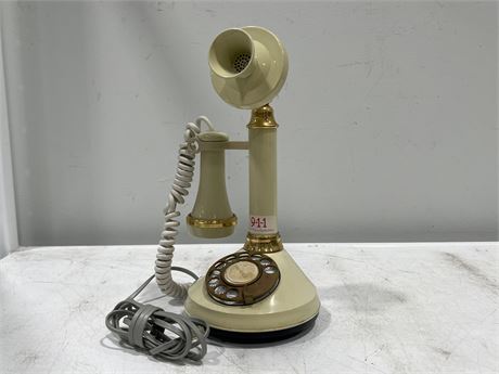 VINTAGE ROTARY STICK PHONE - 12” TALL