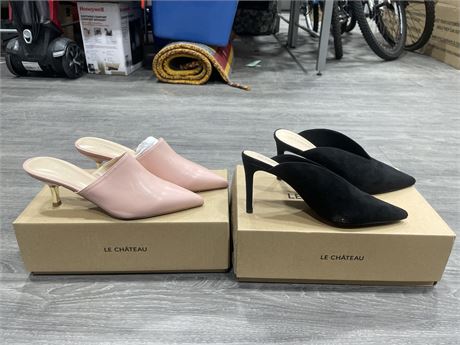 (2 NEW) LE CHATEAU HEELS- RETAIL $80 & $50 - SIZE 38 -