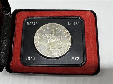 1973 CENTENNIAL RCMP CANADIAN SILVER DOLLAR