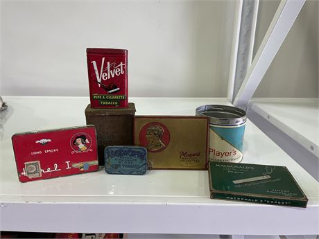VINTAGE TOBACCO TINS AND TRAYS