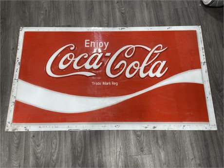 LARGE 1960’S EMBOSSED ACRYLIC STORE SIGN (60”x34”)