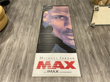 RARE MICHAEL JORDAN ‘TO THE MAX’ HEAVY VINYL MOVIE POSTER (2000) 3ftx8ft