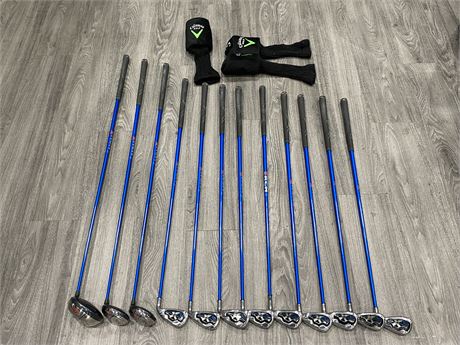 FULL SET OF CALLAWAY RIGHT HANDED GOLD CLUBS - LIKE NEW