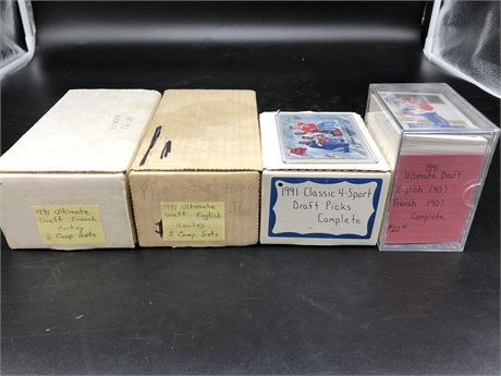 4 FULL SMALL BOXES MISC 1991 DRAFT PICKS