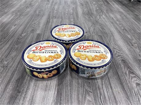 3 NEW DANISA TRADITIONAL BUTTER COOKIES - EXPIRATION DATE: APRIL 3RD / 2022