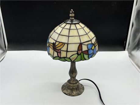 TIFFANY STYLE SIDE TABLE LAMP (14” tall)