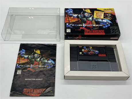 KILLER INSTINCT - SNES COMPLETE WITH BOX & MANUAL - EXCELLENT CONDITION