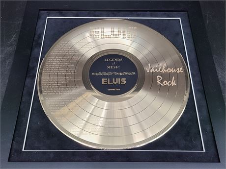 ELVIS PRESLEY ENGRAVED GOLD LP (16"x16')