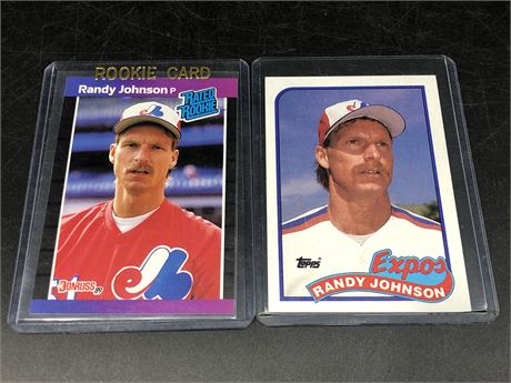 2 RANDY JOHNSON CARDS (1 ROOKIE)
