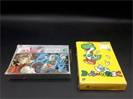 COLLECTION OF FAMICOM GAMES IN BOX