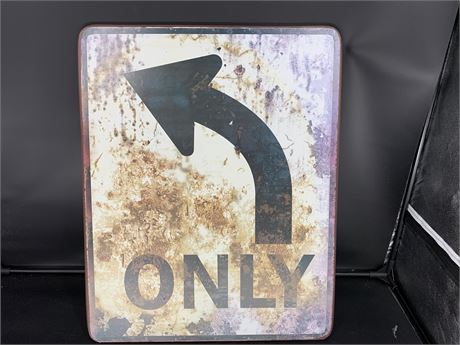 RUSTIC ROAD SIGN WALL PIECE