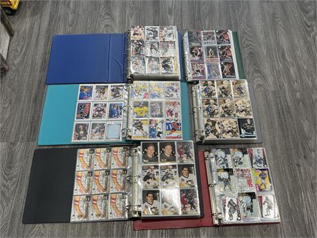 6 BINDERS OF MISC SPORTS CARDS - NBA, NHL & SOME MLB