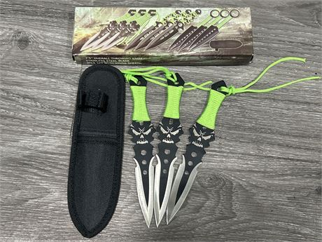 NEW 3 PIECE THROWING KNIFE SET - 7.5”