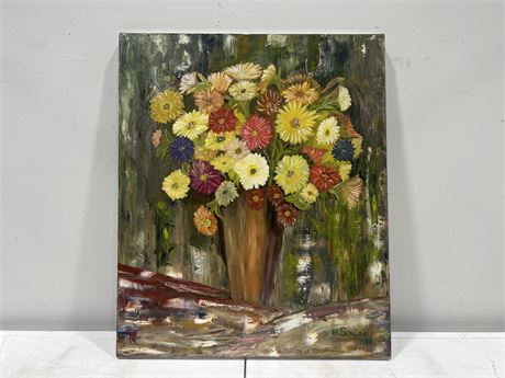 ORIGINAL OIL ON CANVAS PAINTING - SIGNED HEINZ SAUER - 20”x23”