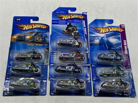 MIXED VARIETY HOT WHEELS SCORCHIN SCOOTERS MOTORCYCLES FOR