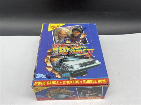 1989 TOPPS BACK TO THE FUTURE II MOVIE CARDS FULL WAX PACKS BOX