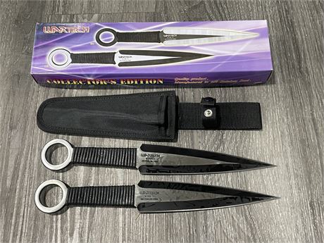 NEW WARTECH COLLECTORS EDITION THROWING KNIFE SET KNIFE W/ SHEATH - 12” LONG